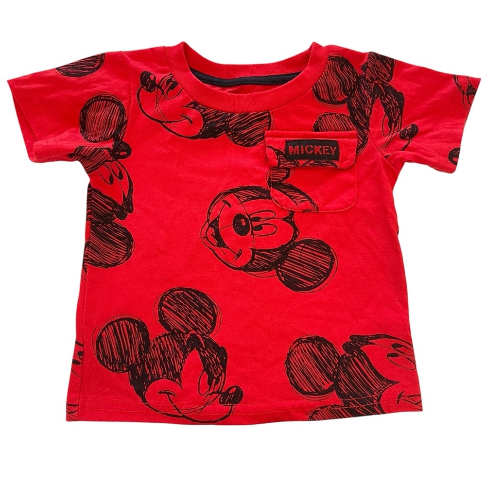 Red Mickey Mouse Disney Junior Two Piece Toddler Outfit 12M - Picture 4 of 7